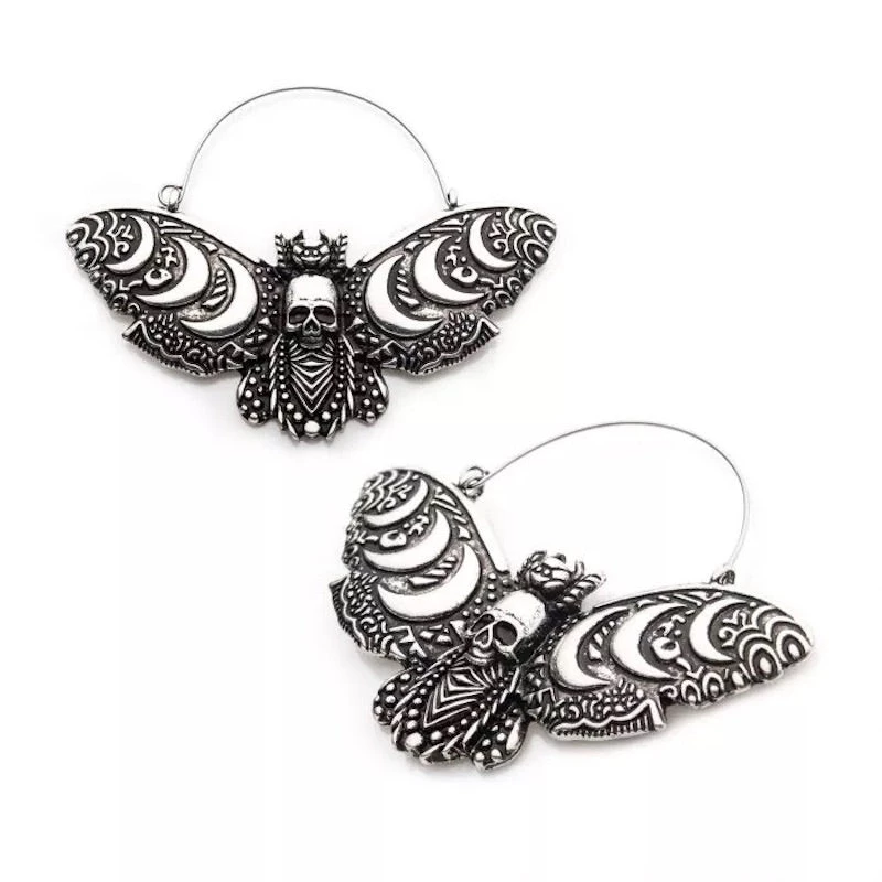 Body Vibe Jewelry Dead Moth Plug-Friendly Hoops Accessories 3 Body Vibe Jewelry Dead Moth Plug-Friendly Hoops Accessories