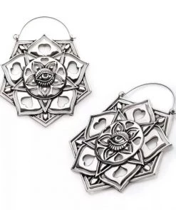 Body Vibe Jewelry Mandala With All Seeing Eye Plug-Friendly Hoops Accessories