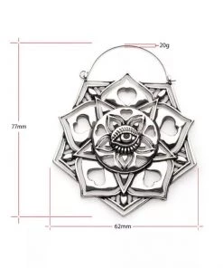 Body Vibe Jewelry Mandala With All Seeing Eye Plug-Friendly Hoops Accessories