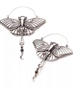 Body Vibe Jewelry Accessories Luna Death Moth Plug-Friendly Hoops