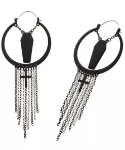 Body Vibe Jewelry Coffin Cut-Out Plug-Friendly Hoops Accessories