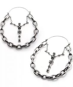 Body Vibe Jewelry Bound Skeleton Plug-Friendly Hoops