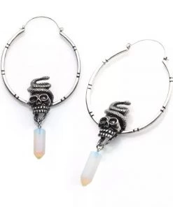 Body Vibe Jewelry Serpent Skull Plug-Friendly Hoops