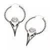 Body Vibe Jewelry Accessories Raven Skull Plug-Friendly Hoops