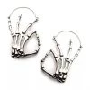 Body Vibe Jewelry Accessories Okay Skeleton Hands Plug-Friendly Hoops