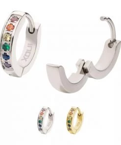 Body Vibe Jewelry Rainbow Pride Plug Friendly Earrings Gay Pride