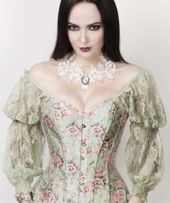 Corset Deal Antheia Victorian Puff Sleeve Overbust Corset Top