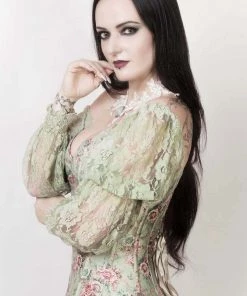 Corset Deal Antheia Victorian Puff Sleeve Overbust Corset Top