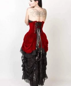 Corset Deal Burlesque Corsets Burlesque Babe Underbust Corset Dress - Red