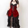 Corset Deal Burlesque Corsets Burlesque Babe Underbust Corset Dress - Red