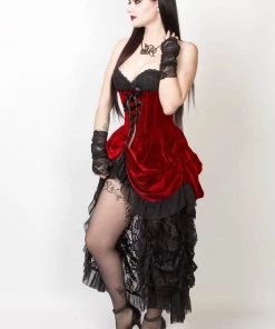 Corset Deal Burlesque Corsets Burlesque Babe Underbust Corset Dress - Red