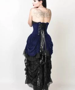 Corset Deal Burlesque Babe Underbust Corset Dress - Blue Burlesque Corsets