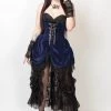 Corset Deal Burlesque Babe Underbust Corset Dress - Blue Burlesque Corsets