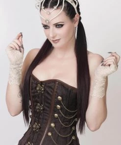 Corset Deal Draped Chains Steampunk Overbust Corset Corsets