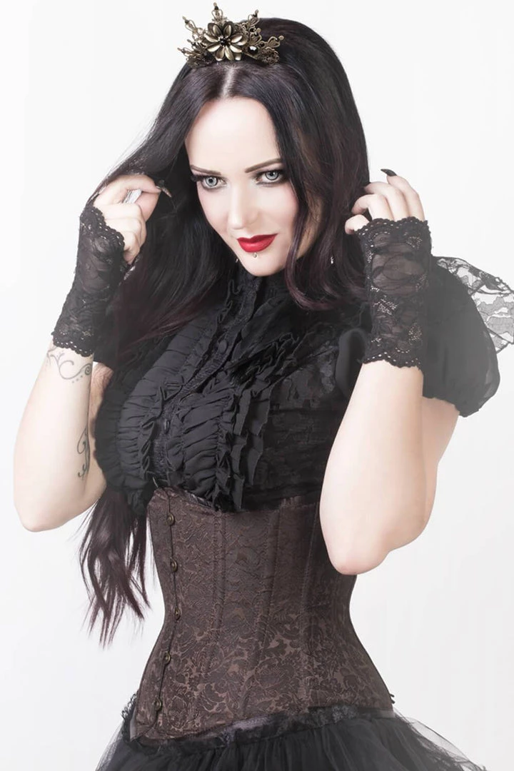 Corset Deal Corsets Chocolate Brocade Underbust Corset 4 Corset Deal Corsets Chocolate Brocade Underbust Corset