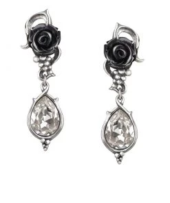 ALCHEMY Drops Of Pewter Rose Earrings Accessories