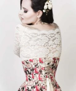 Corset Deal Berry Floral Underbust Corset Corsets