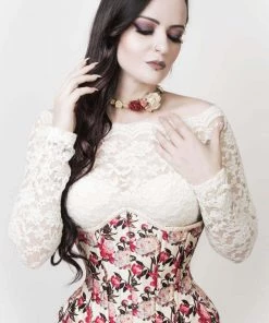 Corset Deal Berry Floral Underbust Corset Corsets