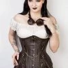 Corset Deal Chains And Chocolate Leather Underbust Corset