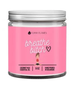 Funny Flames Candle Co Breathe B*tch Candle- 9oz