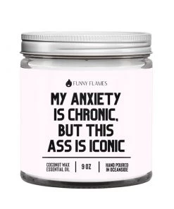 Funny Flames Candle Co Chaotic Energy Candle- 9oz