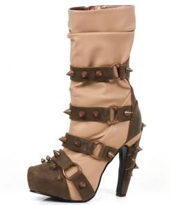 HADES Size 10 - Bjorn Studded Mid Calf Tan Boot