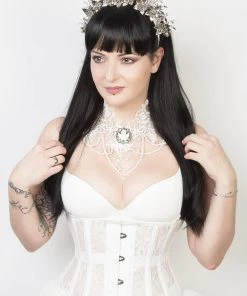 Corset Deal Don't Mesh With Florals Underbust Corset - White Corsets