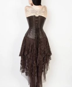 Corset Deal Victorian Corsets Hi-Low Dreams Skirt - Brown 7 Corset Deal Victorian Corsets Hi-Low Dreams Skirt - Brown
