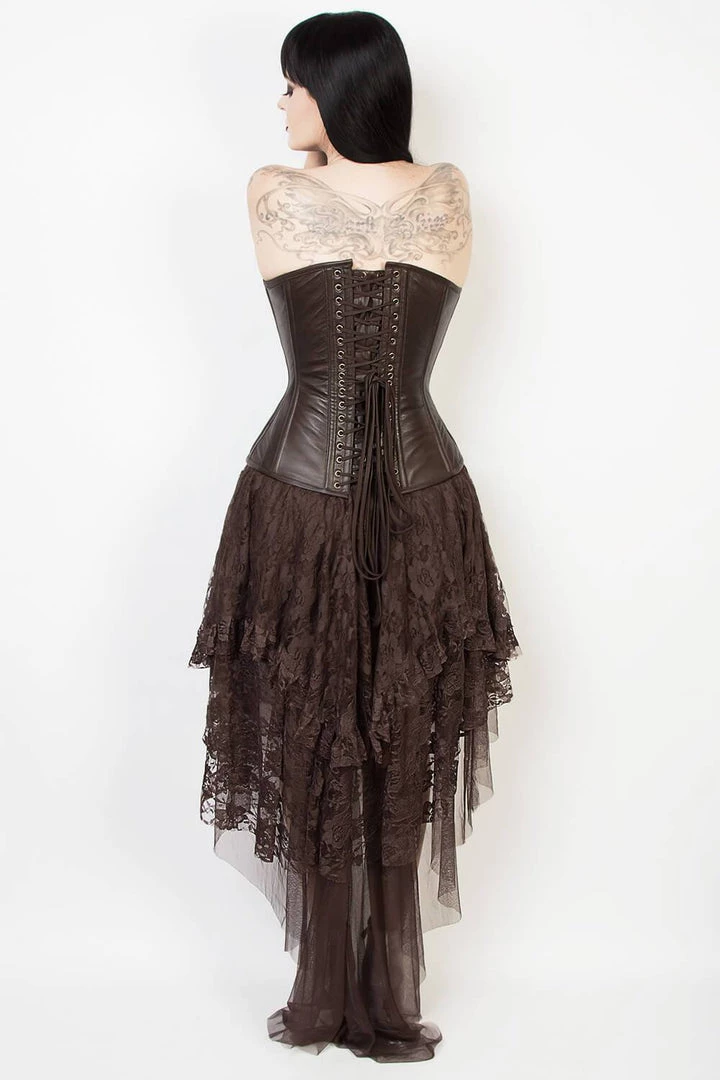 Corset Deal Victorian Corsets Hi-Low Dreams Skirt - Brown 5 Corset Deal Victorian Corsets Hi-Low Dreams Skirt - Brown