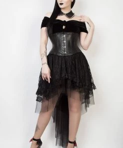 Corset Deal Hi-Low Dreams Skirt - Black Victorian Corsets