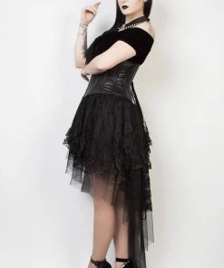 Corset Deal Hi-Low Dreams Skirt - Black Victorian Corsets