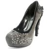 HADES Size 10 - Sequin Studded Alchemic Grey High Heels