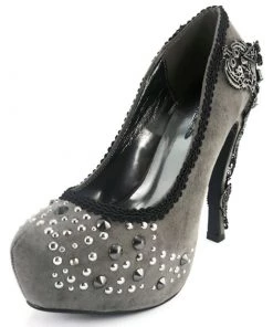 HADES Size 10 - Sequin Studded Alchemic Grey High Heels