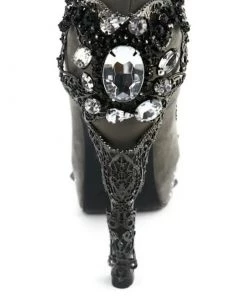 HADES Size 10 - Sequin Studded Alchemic Grey High Heels 7 HADES Size 10 - Sequin Studded Alchemic Grey High Heels