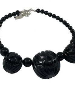 Kreepsville 666 Accessories Resin Pumpkin Necklace - Black
