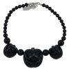 Kreepsville 666 Accessories Resin Pumpkin Necklace - Black