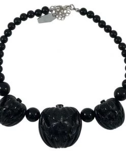 Kreepsville 666 Accessories Resin Pumpkin Necklace - Black