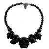 Kreepsville 666 Accessories Resin Skull Necklace - Black
