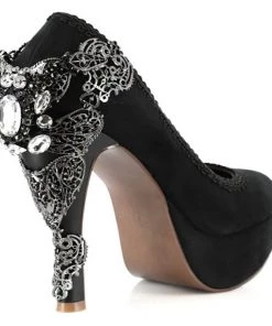 HADES FOOTWEAR Victorian Corsets Size 10 - La Loca Metal Lace Heel