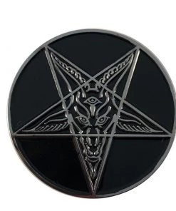 Kreepsville 666 Baphomet Enamel Pin - Black Accessories