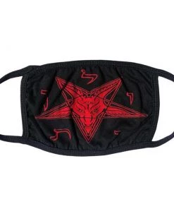 Kreepsville 666 Baphomat Face Mask - Red