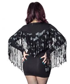 Kreepsville 666 Batt Attack Fringe Bodycon Dress Rockabilly