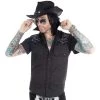 Kreepsville 666 Bat Skeleton Western Shirt Rockabilly