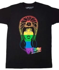 Kreepsville 666 Elvira Rainbow Tee Gay Pride