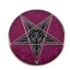 Kreepsville 666 Glitter Baphomet Enamel Pin - Pink Accessories