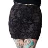 Kreepsville 666 Baphomat Mini Skirt - Grey Goth