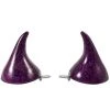 Kreepsville 666 Horror Hair Horns - Purple Glitter 2 Kreepsville 666 Horror Hair Horns - Purple Glitter