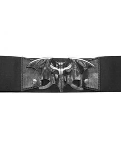 Kreepsville 666 Accessories Bat Elastic Belt - Silver