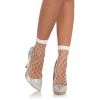 LEG AVENUE Fencenet Anklet Pantyhose - White 1 LEG AVENUE Fencenet Anklet Pantyhose - White