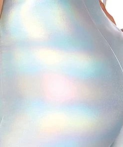LEG AVENUE Holographic Spandex Bandeau & Shorts Set 11 LEG AVENUE Holographic Spandex Bandeau & Shorts Set